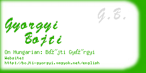 gyorgyi bojti business card